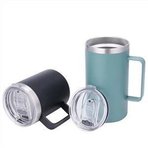 350ML Dobbel Vegg Vakuum Kaffekopp Med håndtak