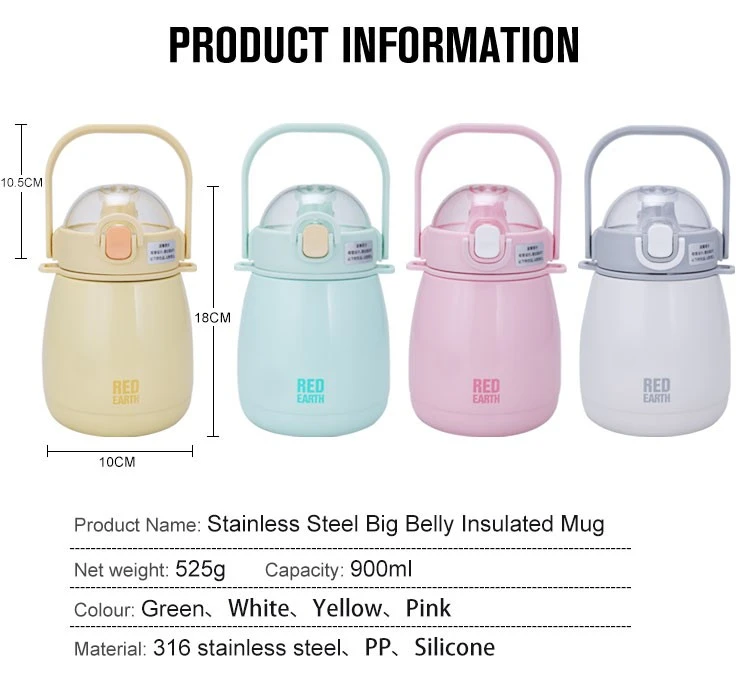 900ML Cute Fat Water Bottle With Handle suppliers